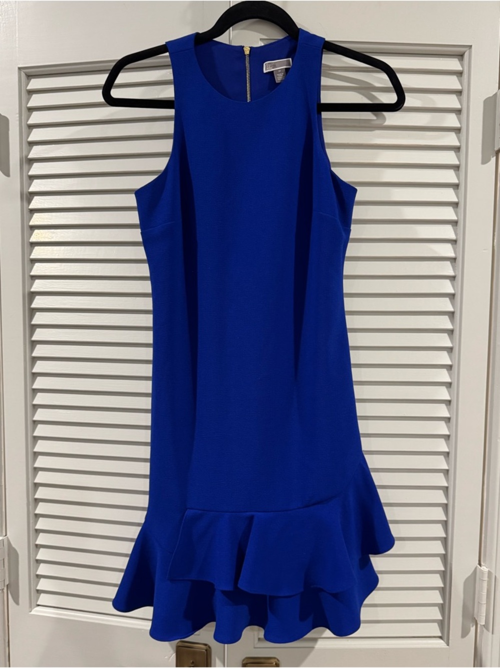 Chelsea28 Royal Blue Sleeveless Ruffle Hem Dress